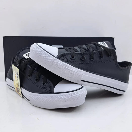 All Star Linha Premium Couro Palmilha em Gel x Preto